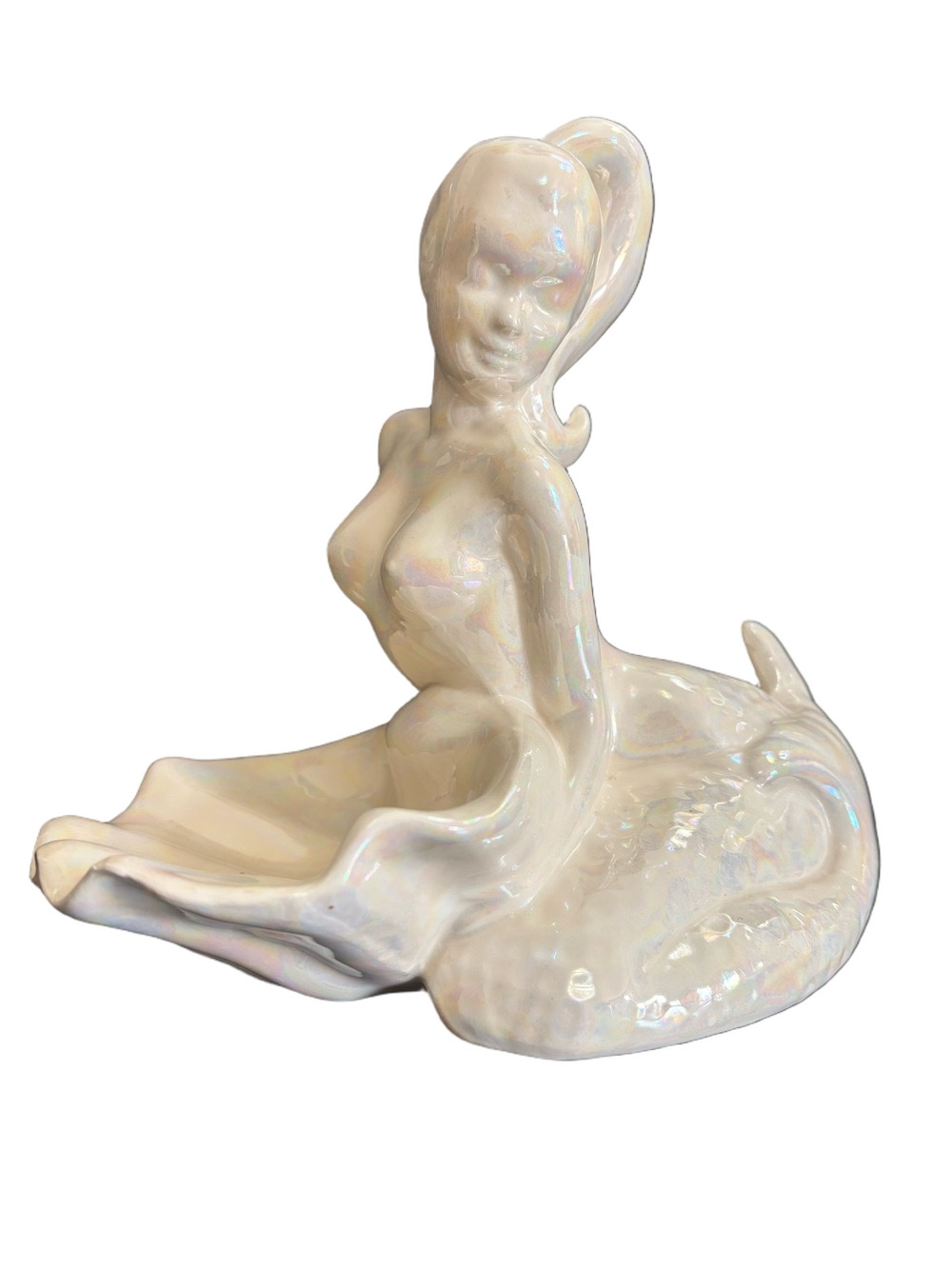 Vintage Iridescent Mermaid Soap Dish